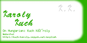 karoly kuch business card
